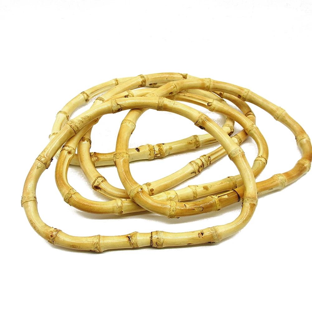 

13CM 15CM Round Bamboo Circle Ring For Diy Bag Handbag Handle D Shape Bamboo Root Handle For Crafts Sewing Bags Accessories