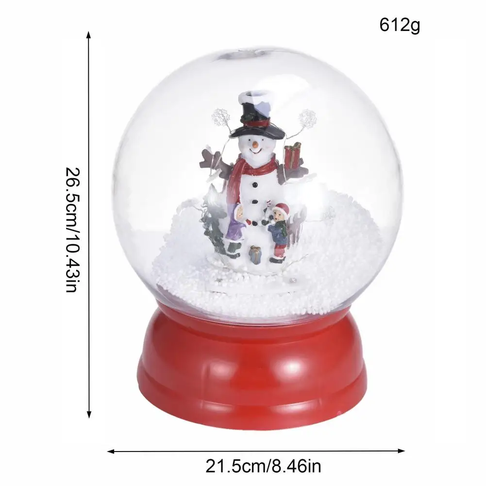 

Christmas Music Box Snowing USB Night Light Snowman Crystal Ball Ornament New Year Home Decoration Kid Gift