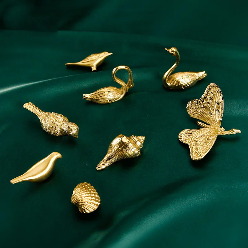 retro brass animal insects golden cabinet knob copper plum blossom flower knobs and pulls kitchen door handles for furniture free global shipping