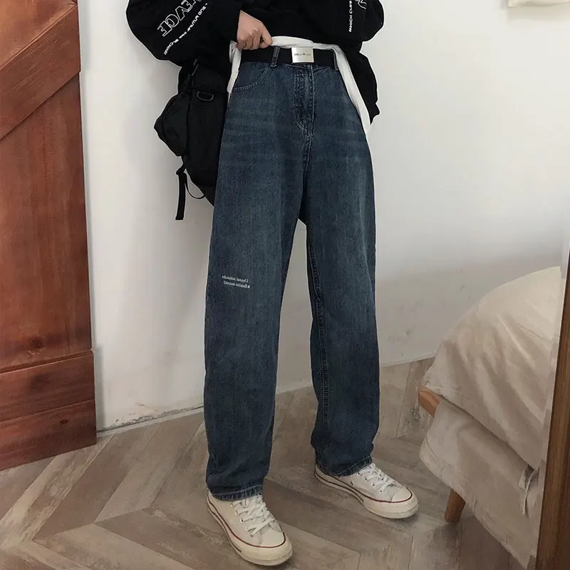 S L весенние джинсы в Корейском стиле с высокой талией женские повседневные