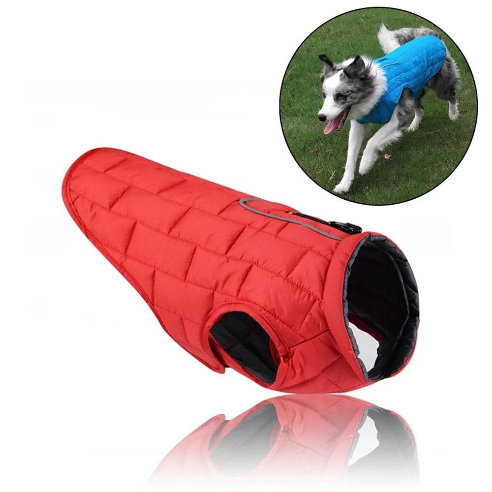 Зимняя одежда для собак светоотражающий водонепроницаемый жилет больших