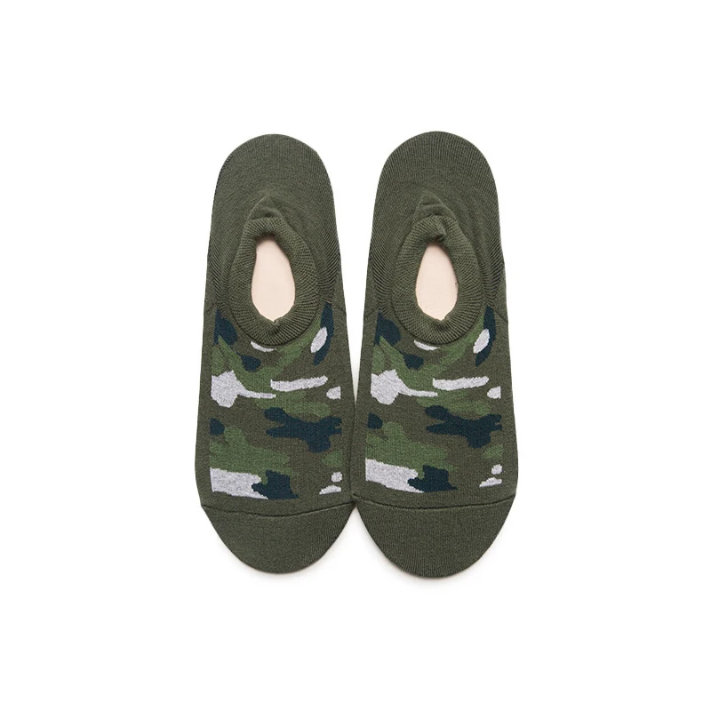

Камуфляжные спортивные хлопковые короткие носки мужские носки с низкой посадкой без шоу скрытые Носки дышащие модные весенние летние женс...