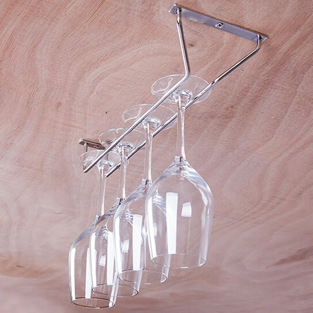 Подвесная стойка для бокалов 27/35/55 см из нержавеющей стали дома бара паба | Дом и