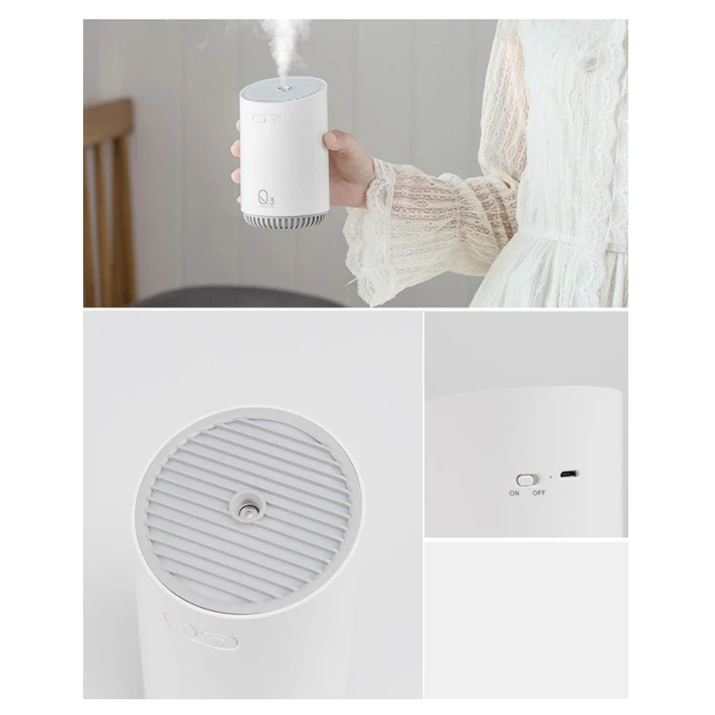 

320ML Wireless Air Humidifier with 2000MAh Battery Cool Mist Ultrasonic Electric Essential Oil Diffusers Aromatherapy
