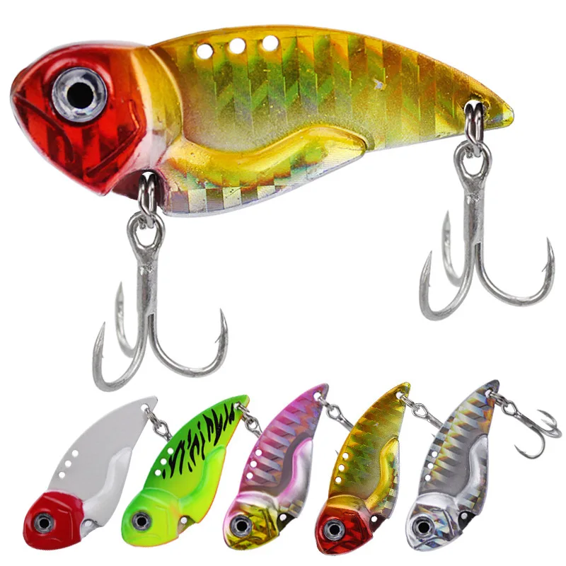 

Sinking Mini VIB Fishing Lure Vibration Artificial Baits Winter Ice Fishing Wobblers Bass Crankbait Metal Sequin Fishing Tackle