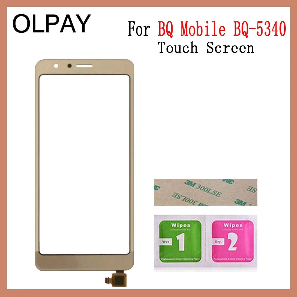 OLPAY 5.34 inch Touch Screen For BQ Mobile BQ-5340 BQ 5340 Touch Screen Digitizer Panel Front Glass Lens Sensor Repair And Tools