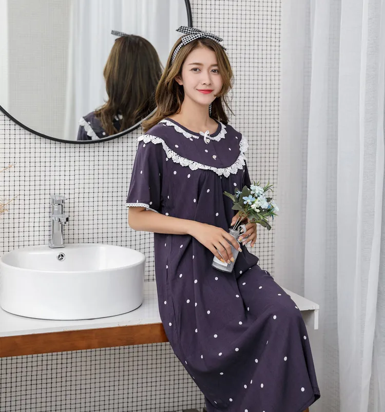 Летняя и осенне зимняя Пижама с коротким рукавом из 100% хлопка цветочным принтом