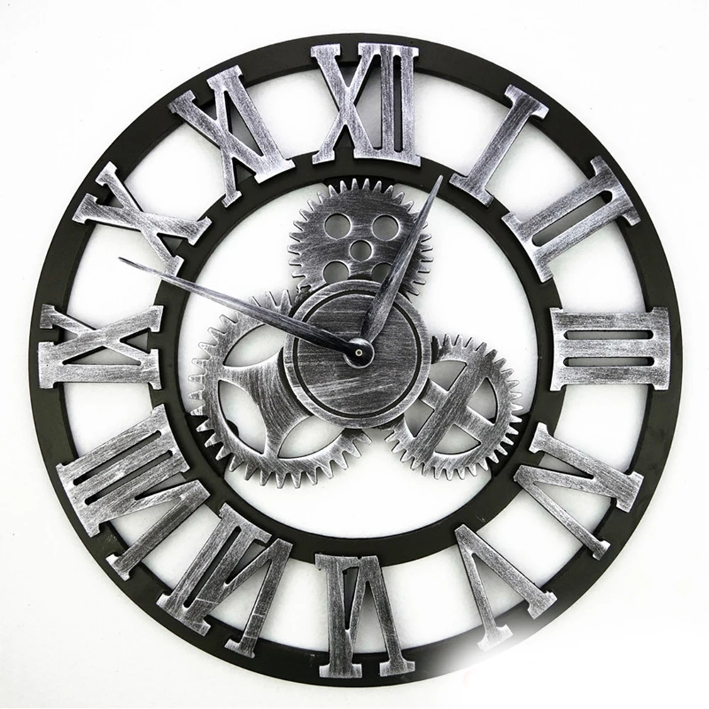 3D креативные большие ретро-часы ручной работы деревенские декоративные