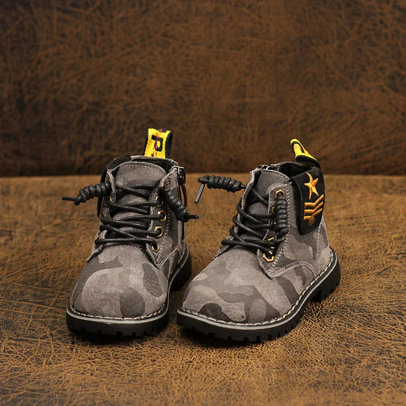 Детские Ботинки Martin детская обувь новинка зимы 2020 Кожаные Модные для мальчиков и