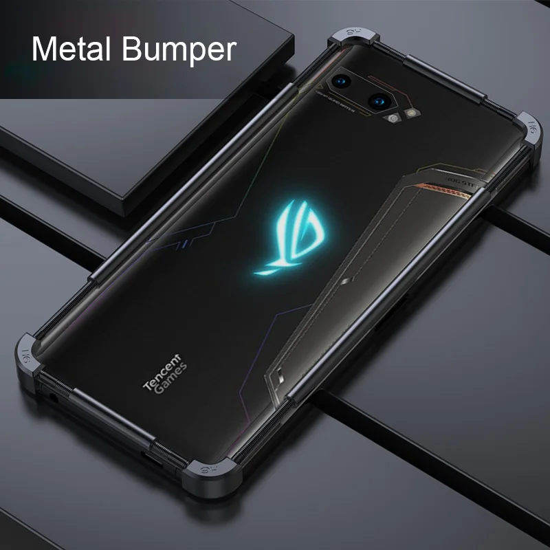

Чехол-бампер из нержавеющей стали для Asus ROG 5, роскошный алюминиевый чехол с металлической рамой, регулируемый светлый чехол для Asus Rog 2 3 5, чех...