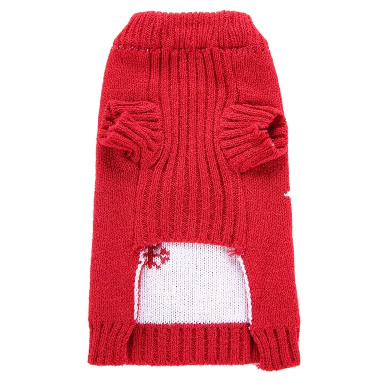 Рождественская Одежда для животных Красная рождественская елка свитер домашних