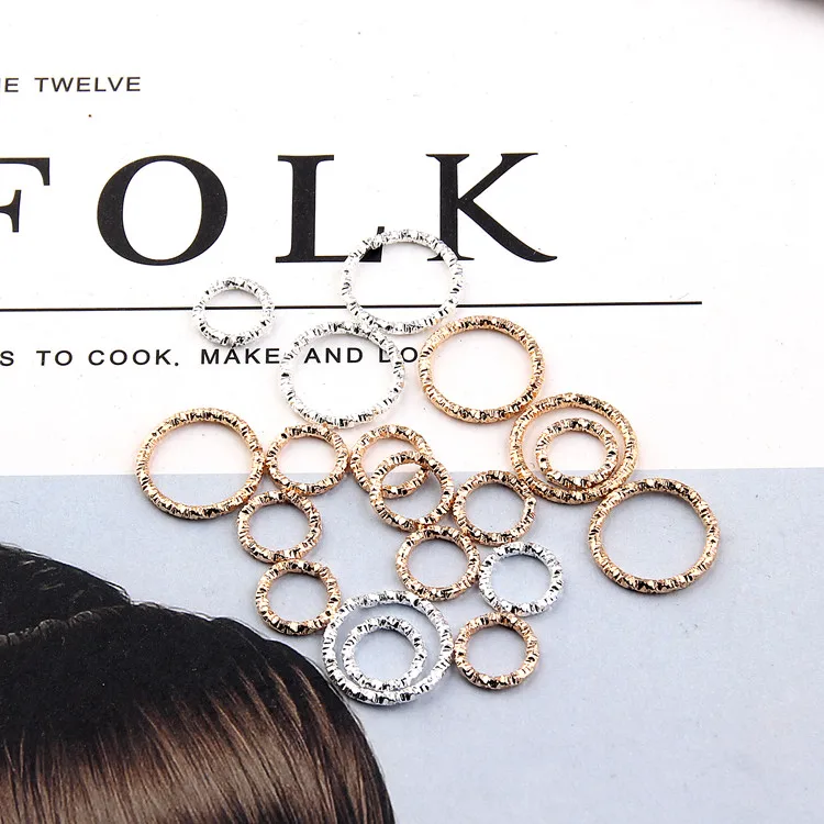 

Round Circle Ring Loop Eardrop Gold Silver Color Plated Pendant Necklace Charms Earring Jewelry Accessories Diy Material 66pcs