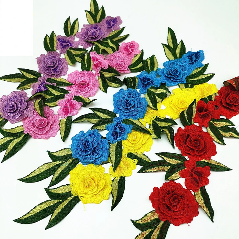 1 шт. вышитая Цветочная нашивка аппликация значок для шитья Ремесло Вышивка