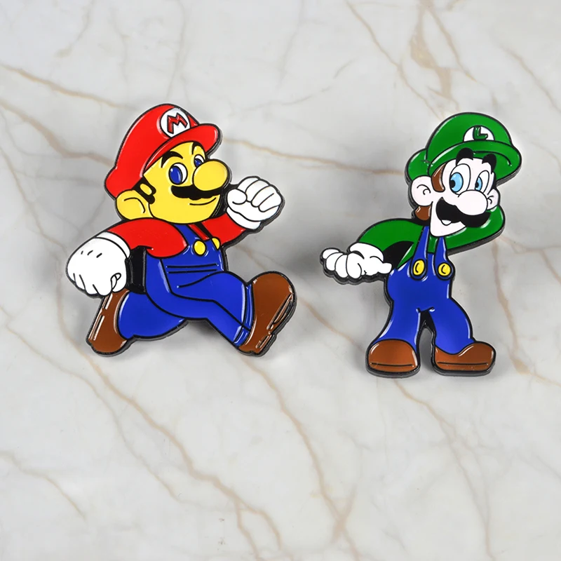 Классическая игра лацкан Металлические Булавки Super Mario Bros. Пиксельные Мультяшные броши значки на рюкзак булавки ювелирные изделия подарок для фанатов игр друзей
