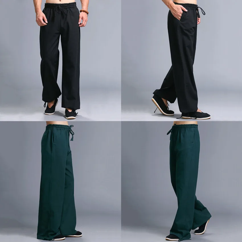 2021 повседневные шаровары Мужские штаны для бега традиционный китайский костюм