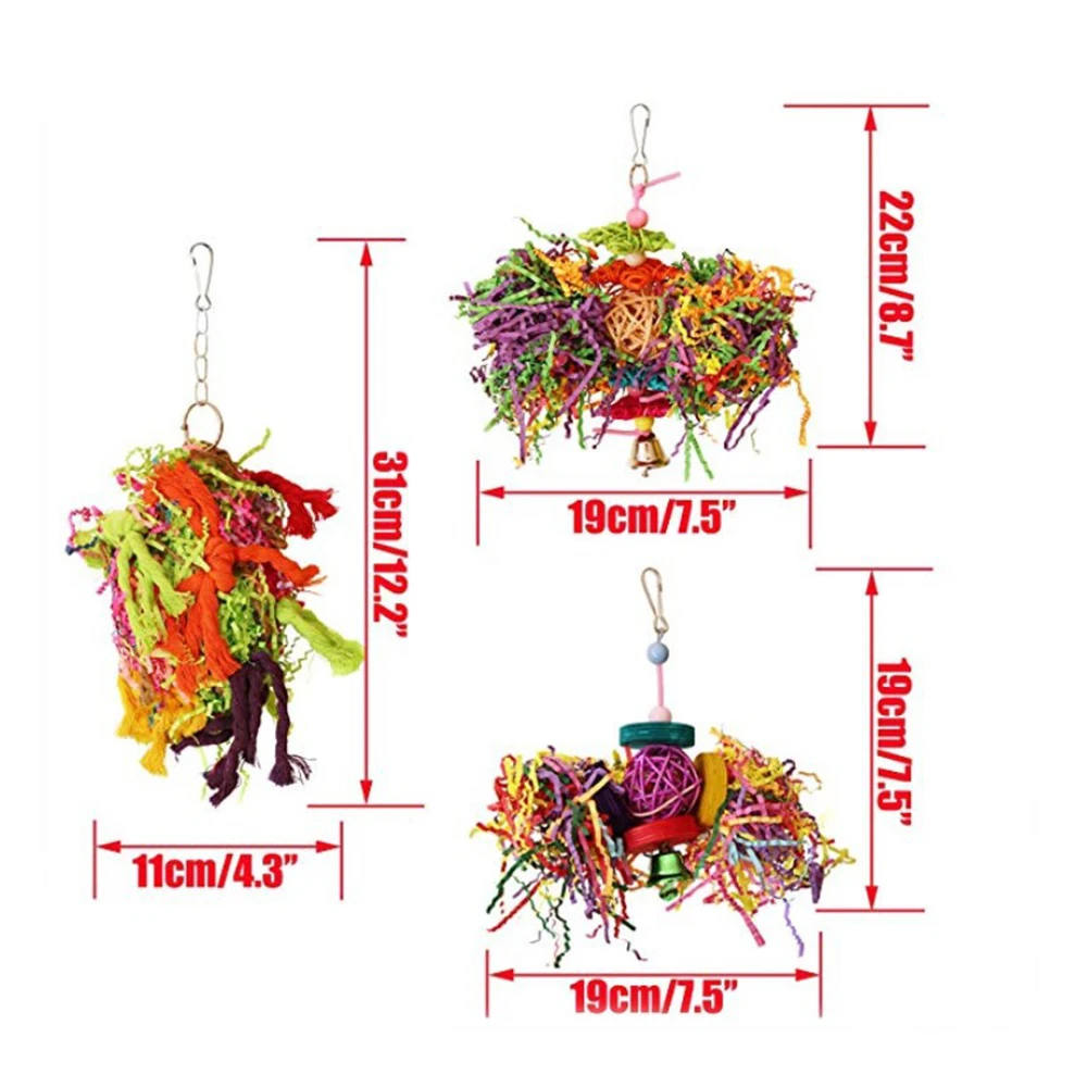 Игрушки для жевания птиц измельчитель попугаев 3 шт./компл.|Игрушки птиц| |