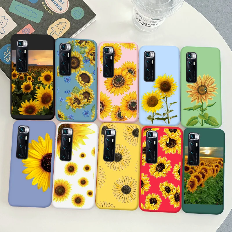 

For Xiaomi 10 Ultra Protective Shell Silicone Soft Shell Phone Case Candy Color Case Fashion Silicone Color Chrysanthemum