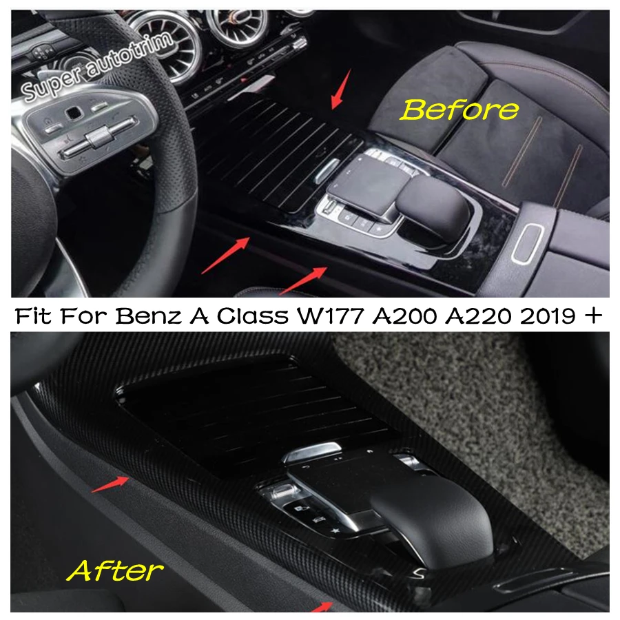 

Car Styling Center Console Stalls Gear Shift Box Panel Decoration Cover Trim Fit For Benz A Class W177 A200 A220 2019 - 2021