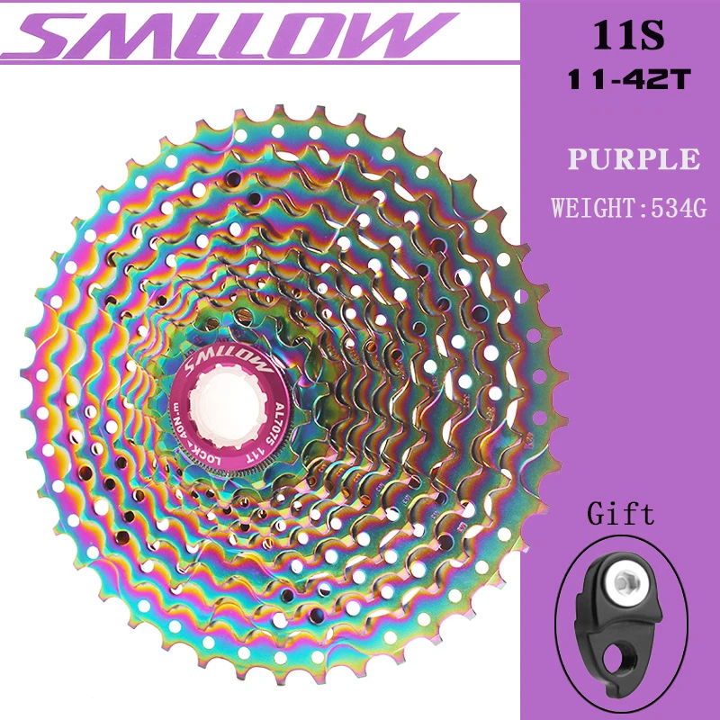 SMLLOW MTB красочные кассета 11 Скорость 13 15 17 19 21 24 28 32 36 42T Хромомолибденовая Сталь