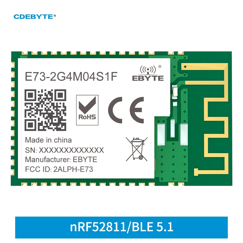 

nRF52811 BLE 5.1 Module E73-2G4M04S1F SoC Module PCB/IPEX Antenna SMD Package Low Power Consumption Blue-tooth Wireless Module