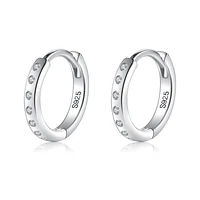 zemior hoop earrings for women real 925 sterling silver minimalist cubic zirconia simple circle earing anniversary fine jewelry