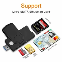 usb 2 0 smart card reader micro sdtf memory id bank emv electronic dnie dni citizen sim cloner connector adapter