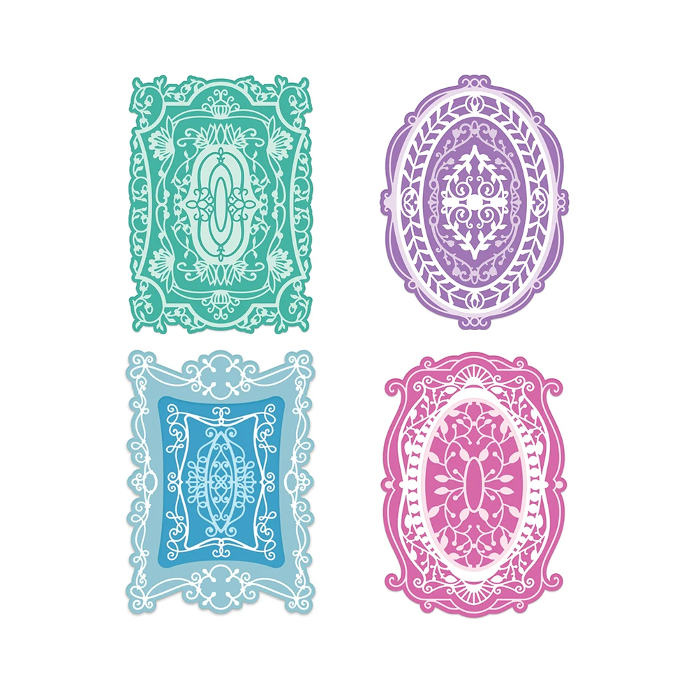 

Fancy Classic Rectangle Oval Frame Arrival New Metal Cutting Dies Scrapbook Diary Decoration Embossing Template Diy Handmade