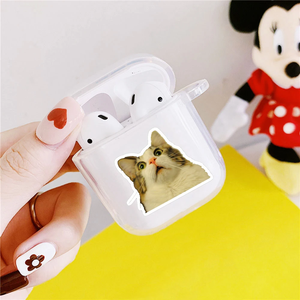 

Cartoon Cute Cat Earphone Case for Apple AirPods Case Silicone Transparent Protective Cover for Airpods Accessories Charging Box