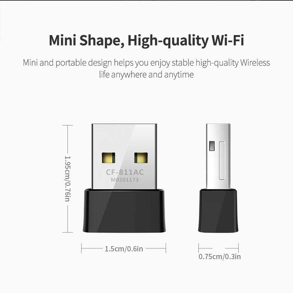 650 /  USB Wi-Fi   RTL8811  2, 4G & 5G USB Wi-Fi 802.11n/g/b/ac     Wi-Fi