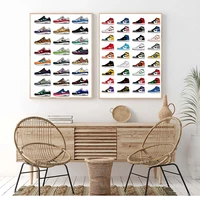 a visual compendium of sneakers canvas poster wall decor no frame