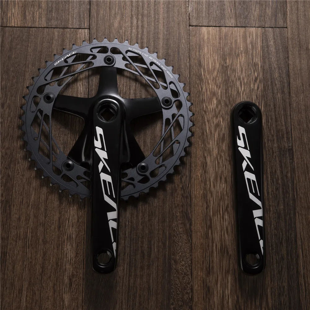 Fixed Gear Bike Crank 49t Crankset Track Fixed Crank Fixie Bicycle Parts Square Hole 165mm BCD 144mm Bicycle Pieces