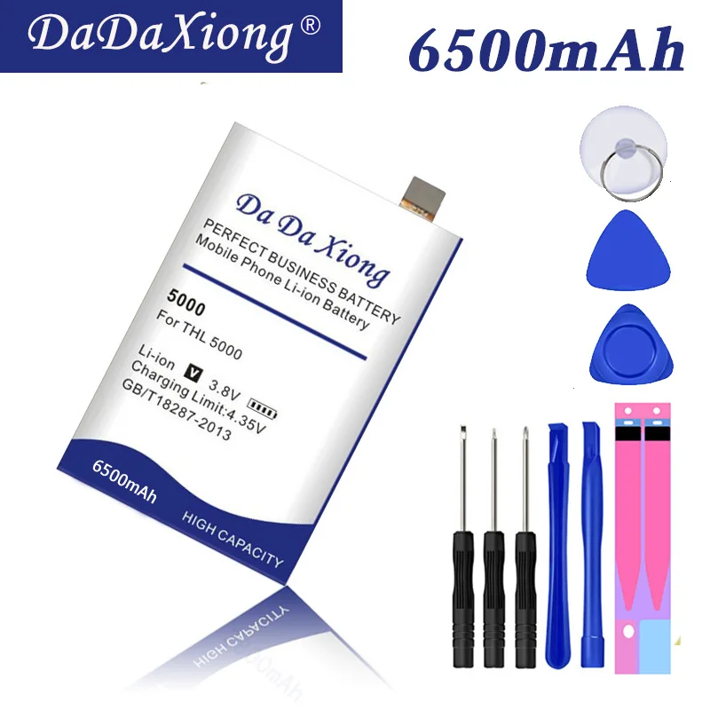 Аккумулятор Da Xiong высокой емкости 6500 мАч THL 5000 THL5000 для аккумулятор сотового