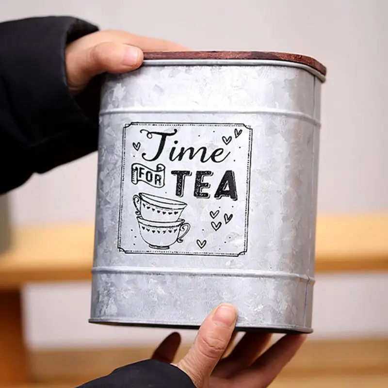 Винтажная металлическая квадратная конфетная безделушка жестяная коробка для