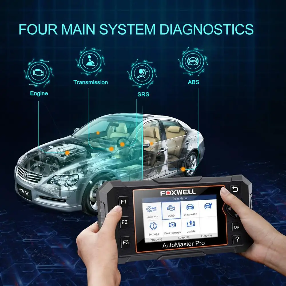 Foxwell NT614 Elite OBD2 автомобильный диагностический инструмент считыватель кодов