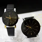 Часы наручные NIN668 для мужчин и женщин, простые повседневные стильные парные, с круглым циферблатом из искусственной кожи