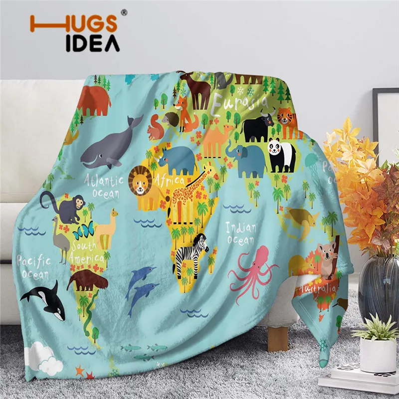 

Плед из шерпы с картой мира, яркое Флисовое одеяло с 3D принтом, очень мягкое удобное одеяло для кровати для детей и взрослых