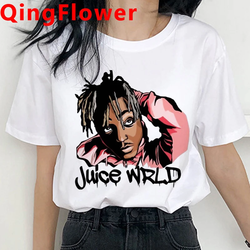 Мужская футболка в стиле хип хоп Rip Juice Wrld с забавным мультипликационным принтом