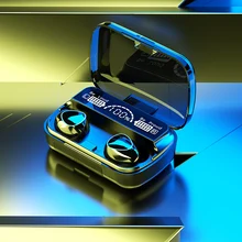 Wireless Earphones TWS Bluetooth Headphones 5.1 12D Earbuds With Motion Noise Canceling 2000mAh Charging Case With Microphone