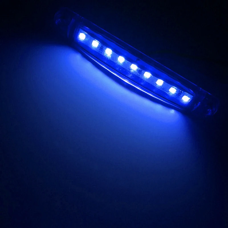 

40X Red/Amber/White/Blue Sealed 9 Led Side Marker Light for Truck Trailer Lorry