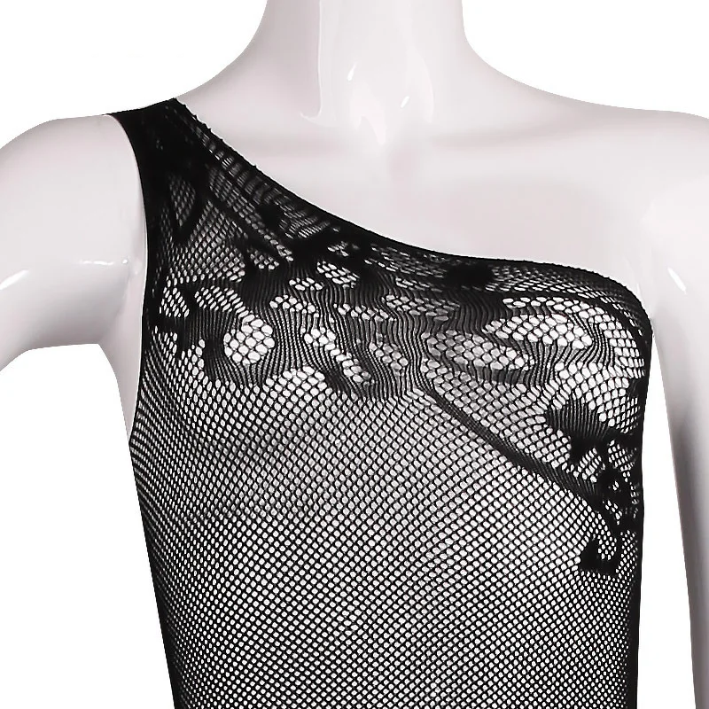 2018 прозрачные облегающие чулки с открытыми плечами черные женские трико