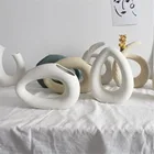 Скандинавская ваза для сушеных цветов, белое керамическое украшение для дома, Цветочная композиция для гидропоники, платье для дома, кафе, студии