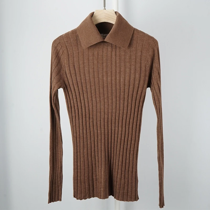 

Women Wool Sweater Spring Autumn Slim Stretch Casual Pullover Jumpers Top Quality