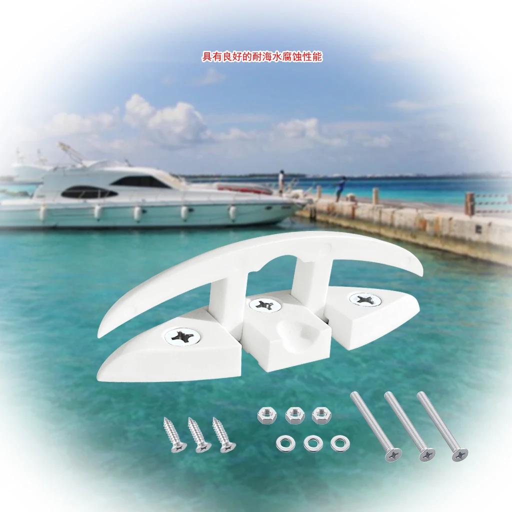 

5inch Nylon Sailboats Flip Up Folding Pull Up Cleat Dock Deck Boat marine Kayak hardware Line Rope mooring Cleat accessories