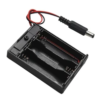 15pcslot masterfire plastic battery storage case for 3 x 1 5v aa batteries box holder cover with switch dc5 52 1mm plug