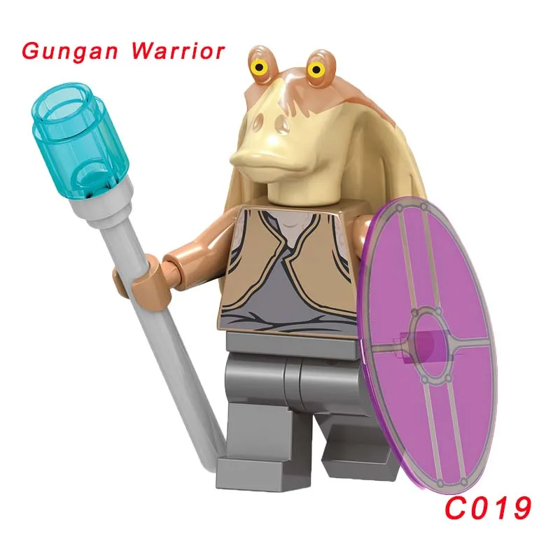 C019 Одиночная Звездные войны кирпич Dewback пустыня Jabba Rancor Amidala C-3Po Хром золотой таваунпун строительный блок - Цвет: C019