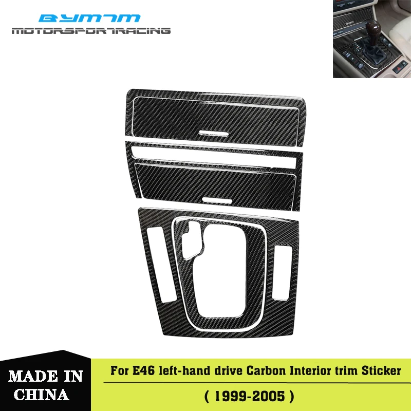 

Multifunctional frame Cigarette lighter frame Gear box Real Carbon fiebr Car Interior trim For BMW 3-Series E46