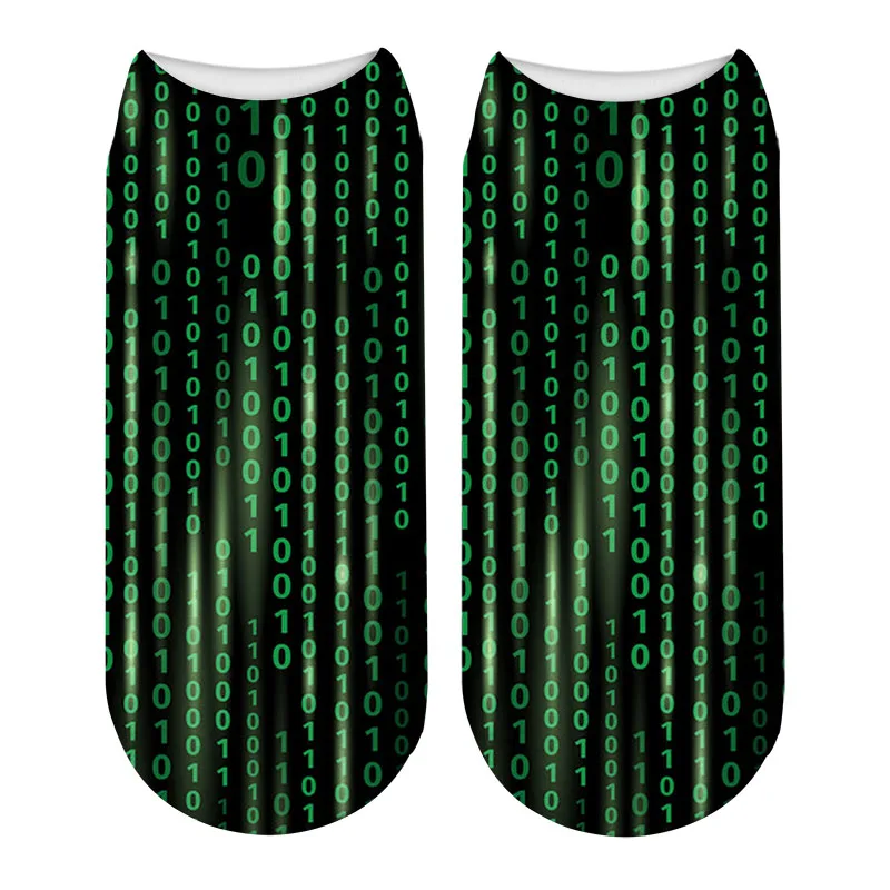 Модные носки с радужным 3D-принтом женские и мужские хлопковые унисекс до