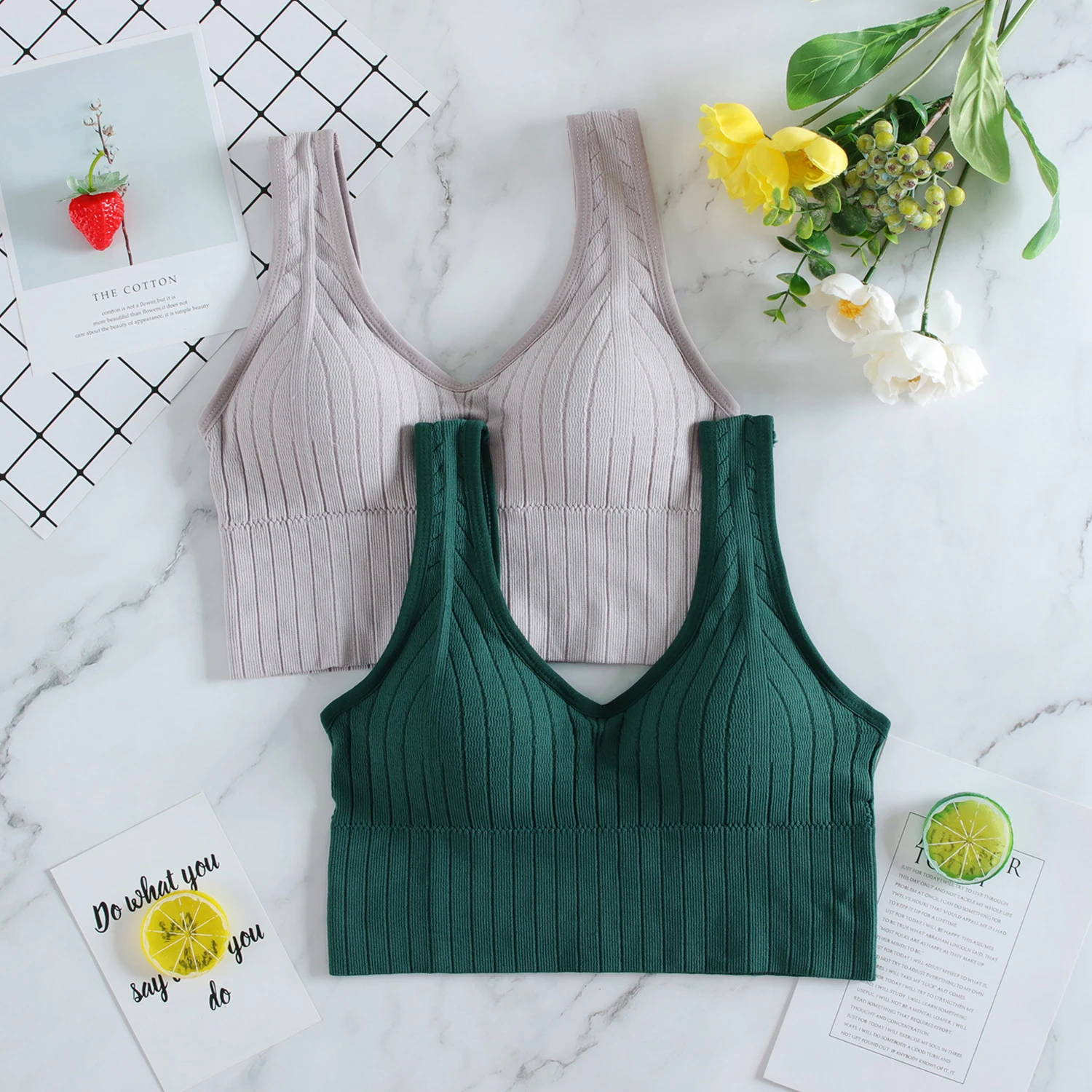 Женский укороченный топ SALSPOR бесшовный спортивный бюстгальтер без косточек