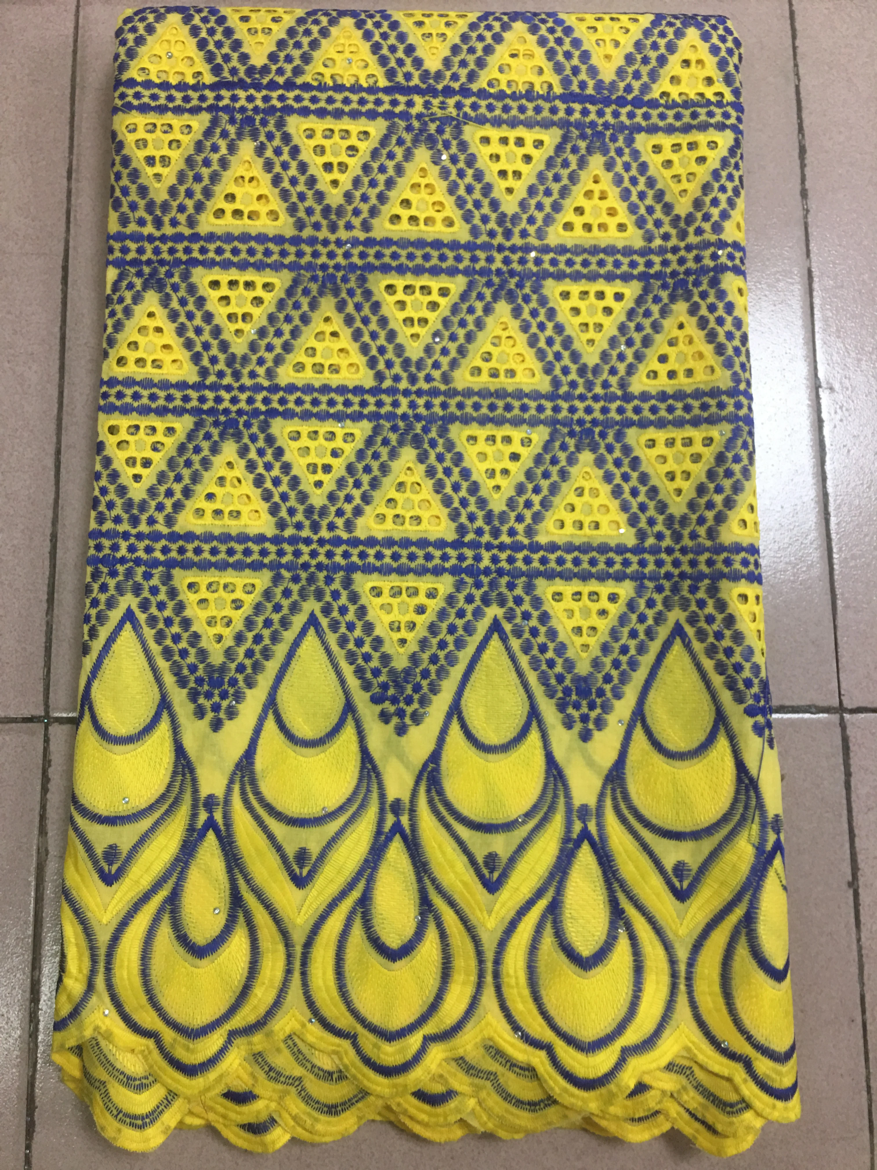 

Yellow Hollow Out African Lace Fabric 2019 High Quality Lace French Mesh Fabric Stones Nigerian Swiss Lace Fabrics For Dress PS