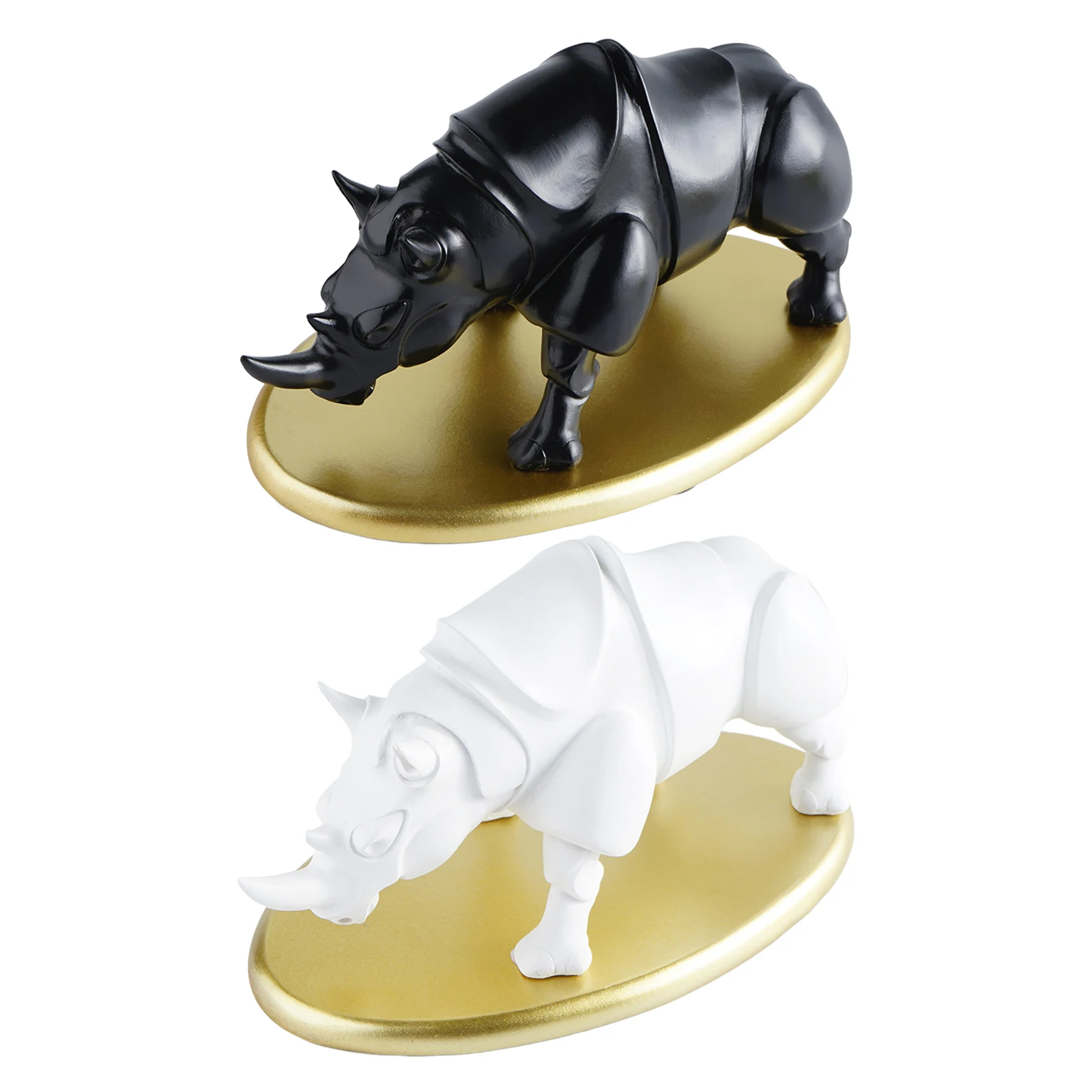 Полимерная скульптура носорогов статуя ручной работы для гостиной прихожей